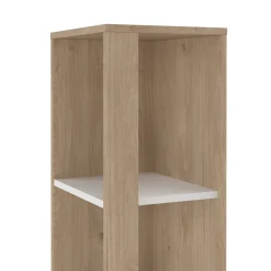 Libreria 4 ripiani rovere e bianca 40x204h cm - Baaz