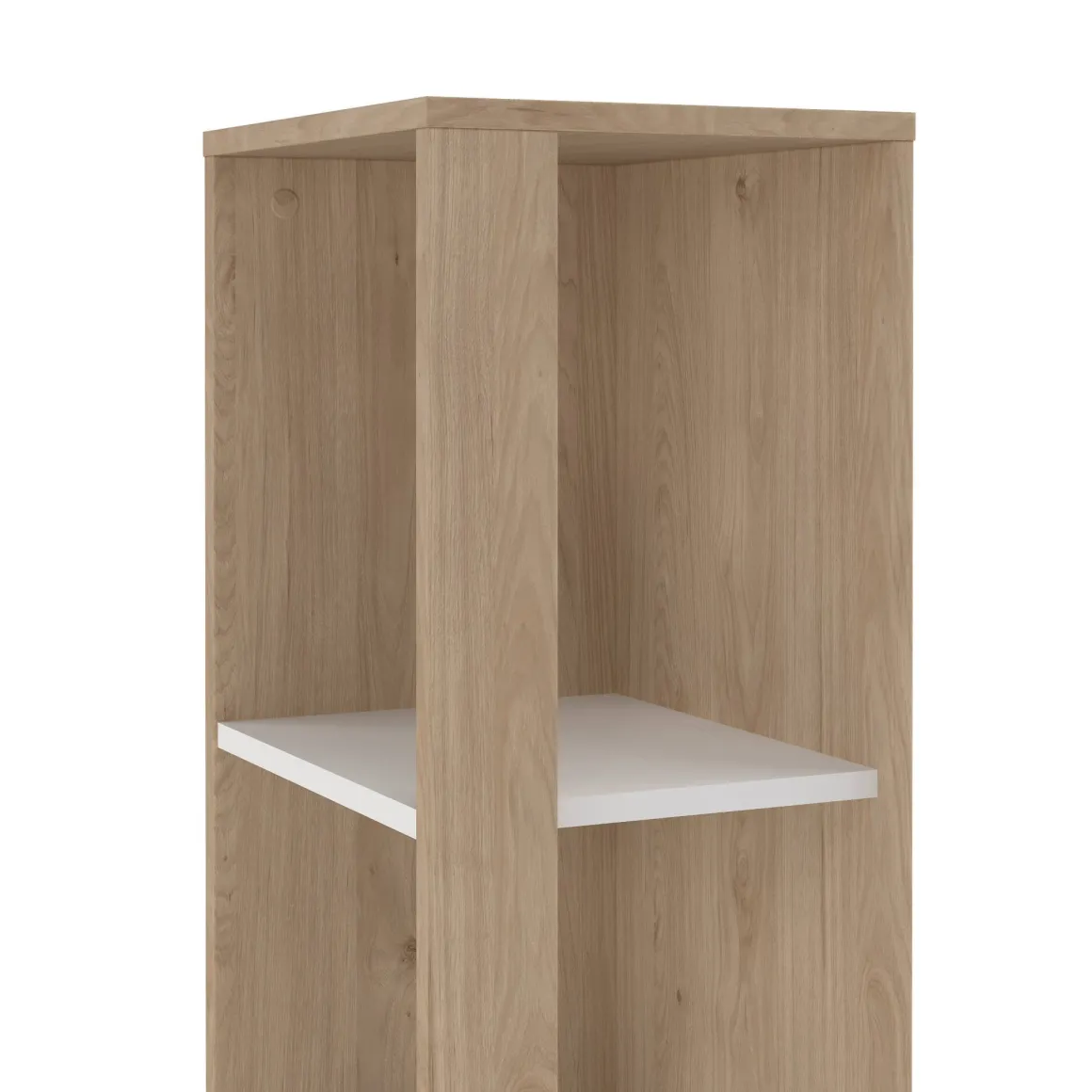 Libreria 4 ripiani rovere e bianca 40x204h cm - Baaz
