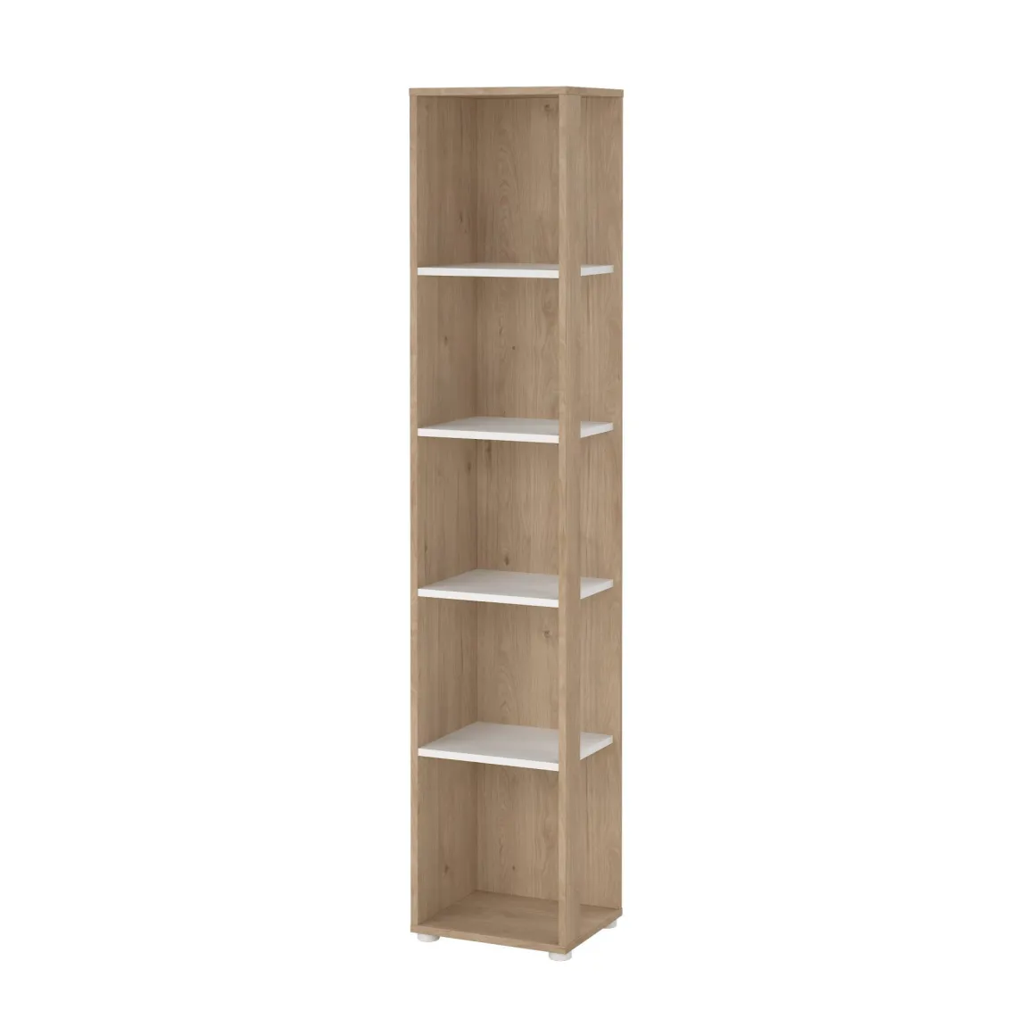 Libreria 4 ripiani rovere e bianca 40x204h cm - Baaz