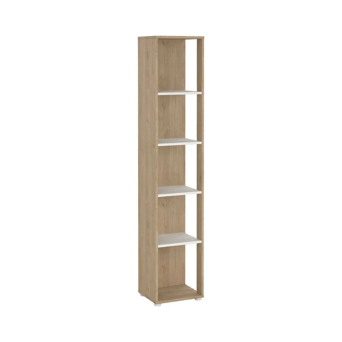 Libreria 4 ripiani rovere e bianca 40x204h cm - Baaz
