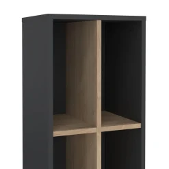 Librerie > Dmora Libreria 4 ripiani rovere e grigia 40x204h cm - Erevan Grigio, Marrone Rovere