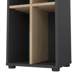 Librerie > Dmora Libreria 4 ripiani rovere e grigia 40x204h cm - Erevan Grigio, Marrone Rovere