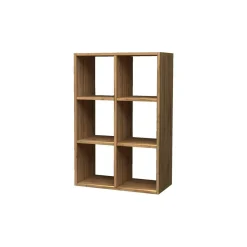 Librerie|Ufficio > Dmora Libreria 4 ripiani rovere 90x90h cm - Acquaro Marrone Rovere