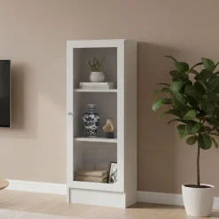 Librerie|Ufficio > Dmora Libreria salvaspazio bianca 52x180h cm - Artico Bianco