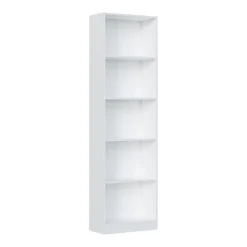 Librerie|Ufficio > Dmora Libreria salvaspazio bianca 52x180h cm - Artico Bianco