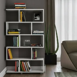 Libreria salvaspazio bianca 90x156h cm - Severa