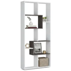 Libreria salvaspazio bianca e ossido 80x180h cm - Arconnor