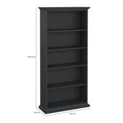 Librerie > Dmora Libreria salvaspazio grigia 96x200h cm - Aragon Grigio