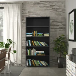 Libreria salvaspazio nera 89x186h cm - Apice