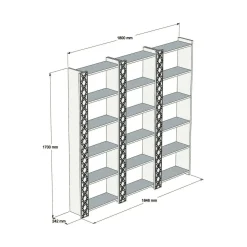 Libreria salvaspazio noce e bianca 184x170h cm - Vele