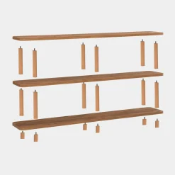 Librerie > Dmora Libreria salvaspazio quercia 58x138h cm - Allium Marrone Quercia