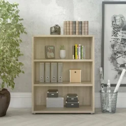 Librerie|Ufficio > Dmora Libreria salvaspazio quercia 90x156h cm - Severa Marrone Quercia