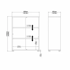 Librerie|Ufficio > Dmora Libreria salvaspazio quercia 90x156h cm - Severa Marrone Quercia