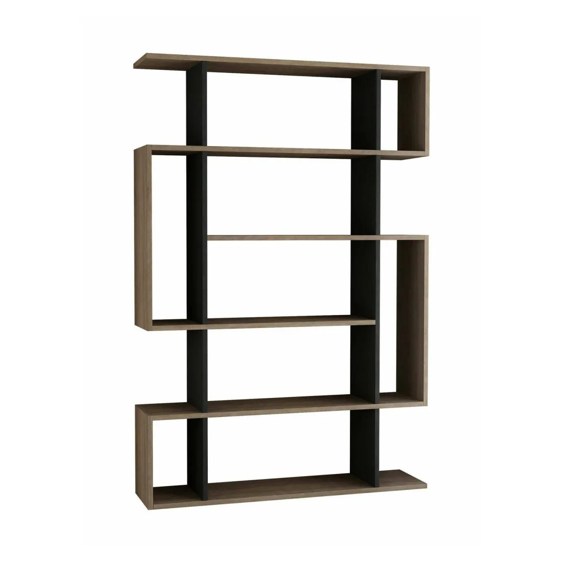 Libreria salvaspazio quercia e antracite 110x161h cm - Agamermis
