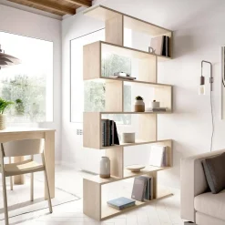 Libreria salvaspazio rovere 80x190h cm - As