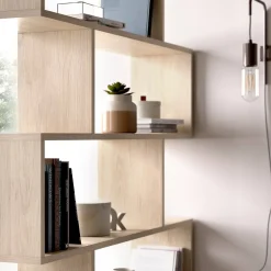 Libreria salvaspazio rovere 80x190h cm - As