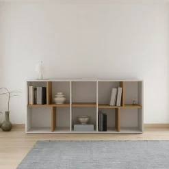 Libreria salvaspazio rovere e bianca 77x182h cm - Nisha