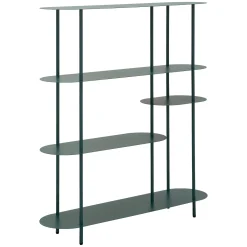 Librerie > Dmora Libreria 5 Ripiani Installazione a Terra 11x40x132h cm, Utilizzabile Come Divisorio Locale - Gana Verde Ottanio