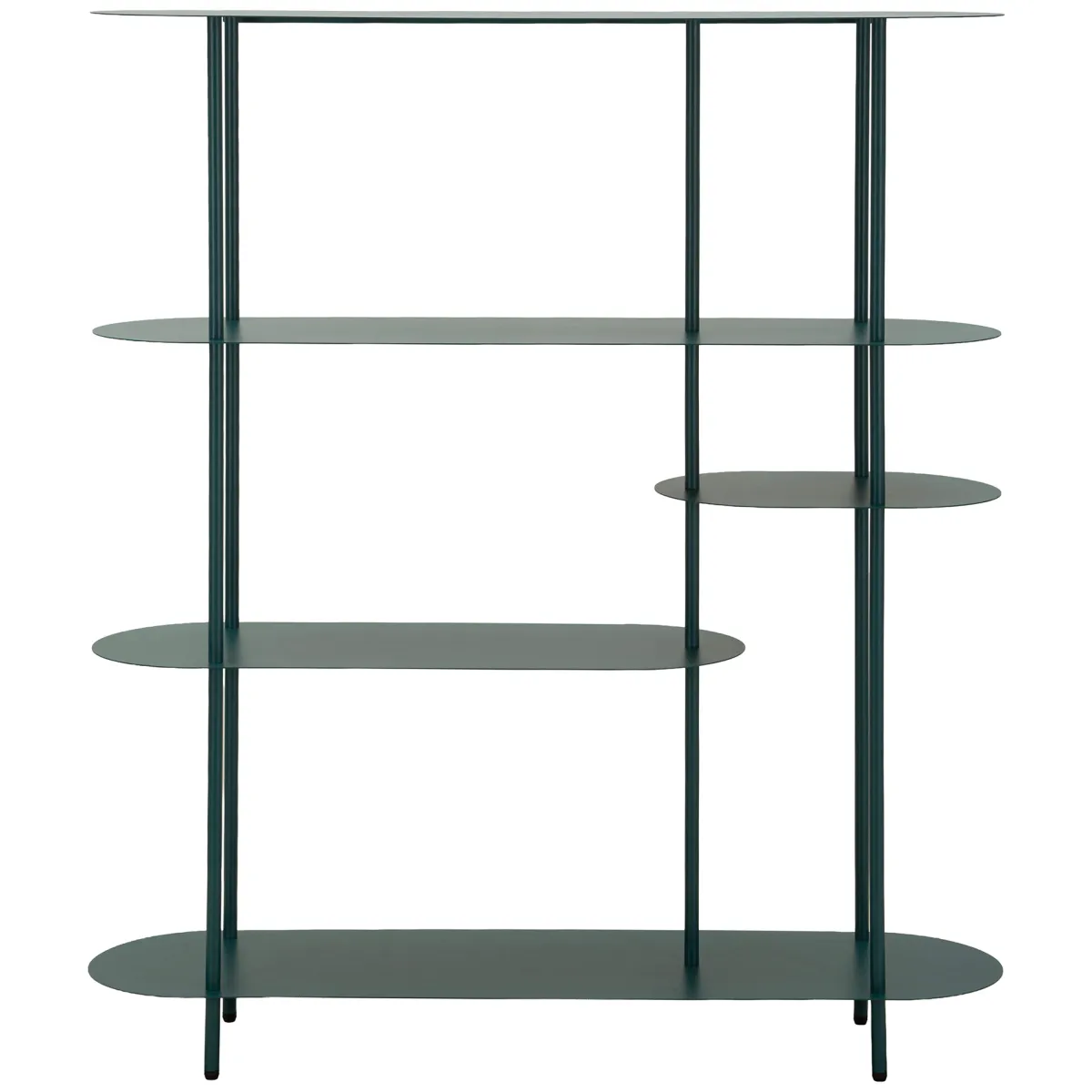 Librerie > Dmora Libreria 5 Ripiani Installazione a Terra 11x40x132h cm, Utilizzabile Come Divisorio Locale - Gana Verde Ottanio
