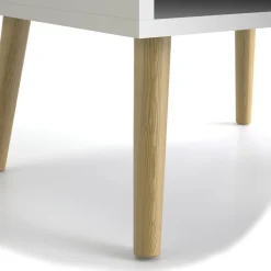 Librerie > Dmora Libreria verticale bianca e quercia 50x171h cm - Assesor Marrone, Bianco Quercia