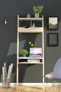 Libreria verticale bianca e quercia 65x180h cm - Aviv