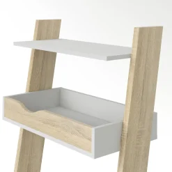 Libreria verticale bianca e quercia 65x180h cm - Aviv