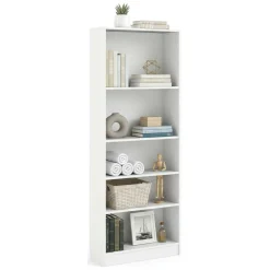 Librerie|Ufficio > Dmora Libreria verticale bianca 96x192h cm - Areca Bianco