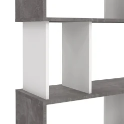 Libreria verticale cemento e bianca 80x173h cm - Arg