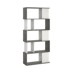 Libreria verticale cemento e bianca 80x173h cm - Arg