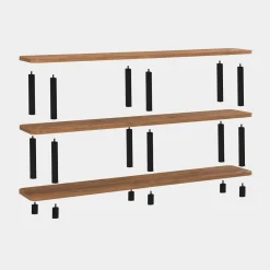 Libreria verticale nera e quercia 180x74h cm - Thuja