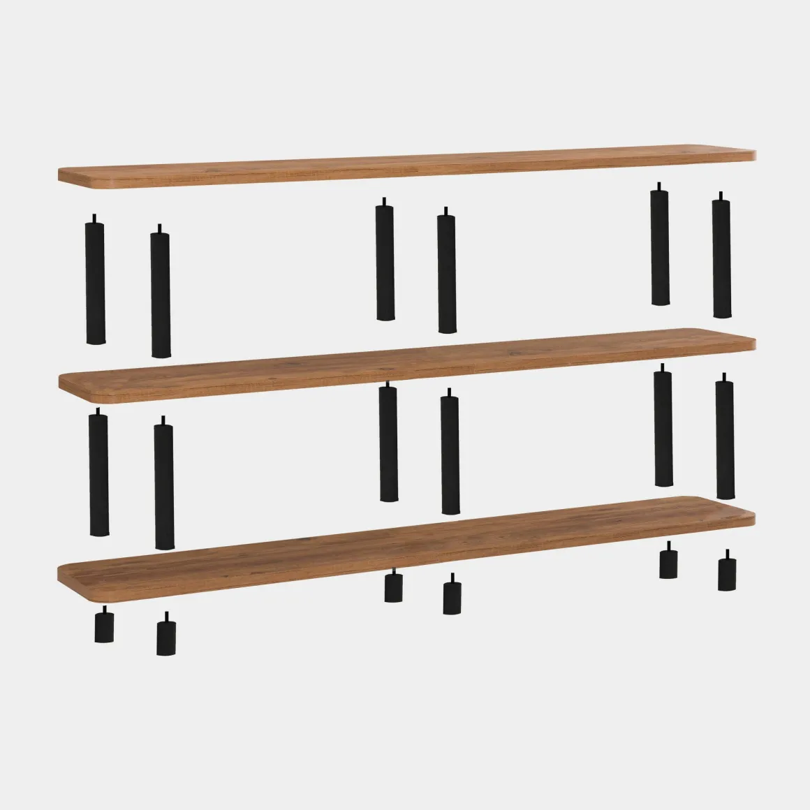 Libreria verticale nera e quercia 180x74h cm - Thuja