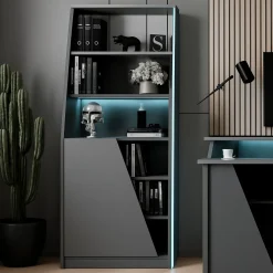 Libreria verticale nera 71x184h cm - Avena