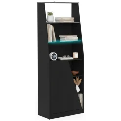 Librerie > Dmora Libreria verticale nera 89x221h cm - Armon Nero
