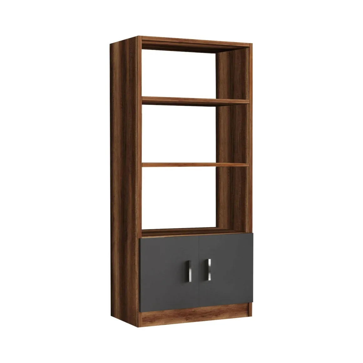 Libreria verticale noce e antracite 63x140h cm - Patty