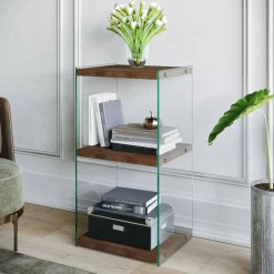 Librerie|Ufficio > Dmora Libreria verticale noce 40x80h cm - Zenobie Marrone Noce