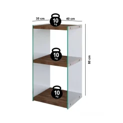 Librerie|Ufficio > Dmora Libreria verticale noce 40x80h cm - Zenobie Marrone Noce