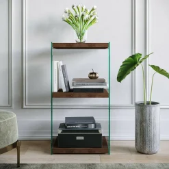 Librerie|Ufficio > Dmora Libreria verticale noce 40x80h cm - Zenobie Marrone Noce