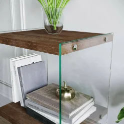 Librerie|Ufficio > Dmora Libreria verticale noce 40x80h cm - Zenobie Marrone Noce