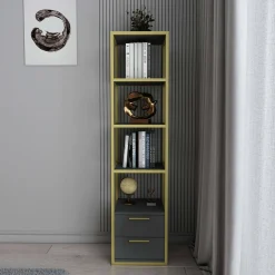 Libreria verticale oro e antracite 39x169h cm - Arsim