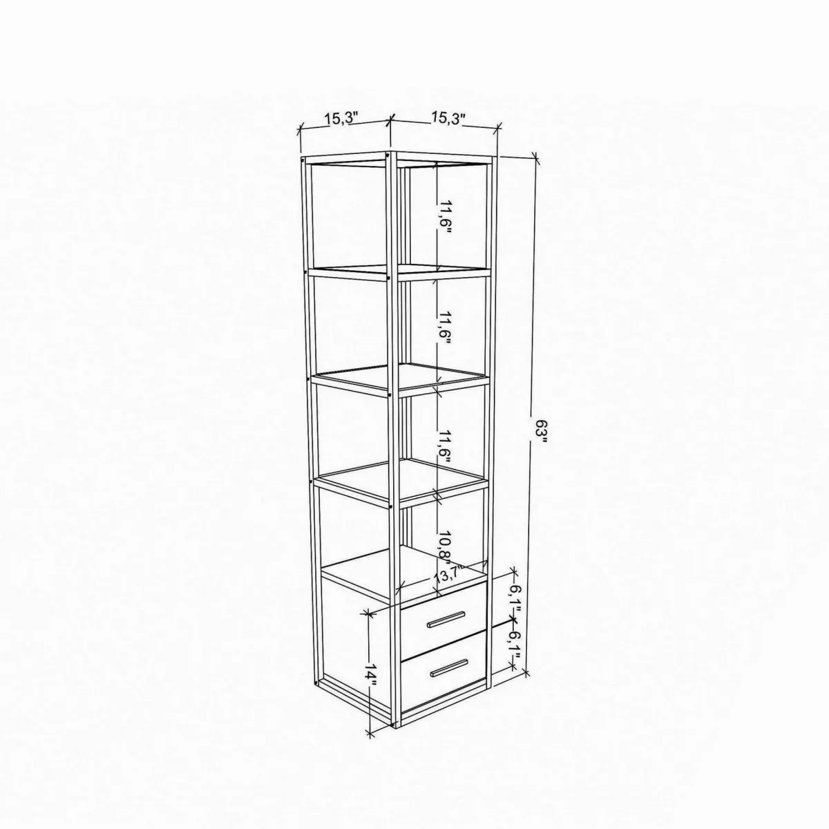 Librerie|Ufficio > Dmora Libreria verticale oro e quercia 39x169h cm - Arsim Marrone, Oro Quercia