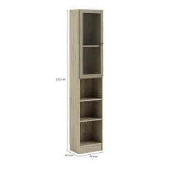 Libreria verticale quercia e bianca 40x203h cm - Greg