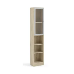 Libreria verticale quercia e bianca 40x203h cm - Greg