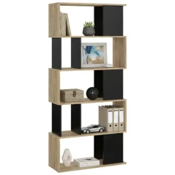 Libreria verticale quercia e nera 80x173h cm - Arg