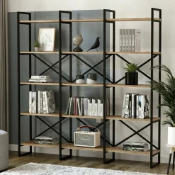 Librerie > Dmora Libreria verticale quercia 47x221h cm - Pabuk Marrone Quercia