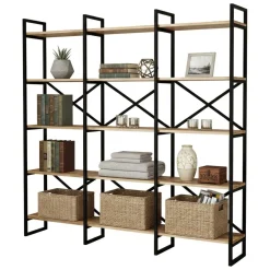 Librerie > Dmora Libreria verticale quercia 47x221h cm - Pabuk Marrone Quercia