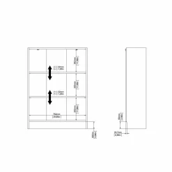 Libreria verticale quercia 79x107h cm - Aski