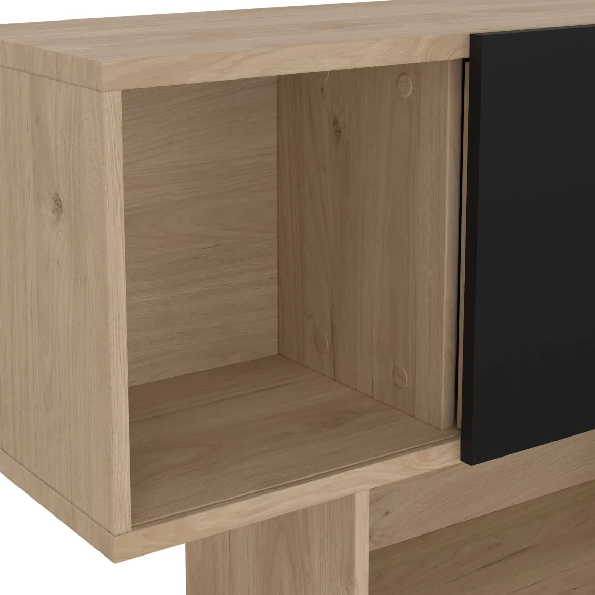 Libreria verticale rovere e nera 95x166h cm - Acetosella