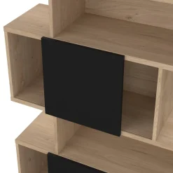 Libreria verticale rovere e nera 95x166h cm - Acetosella