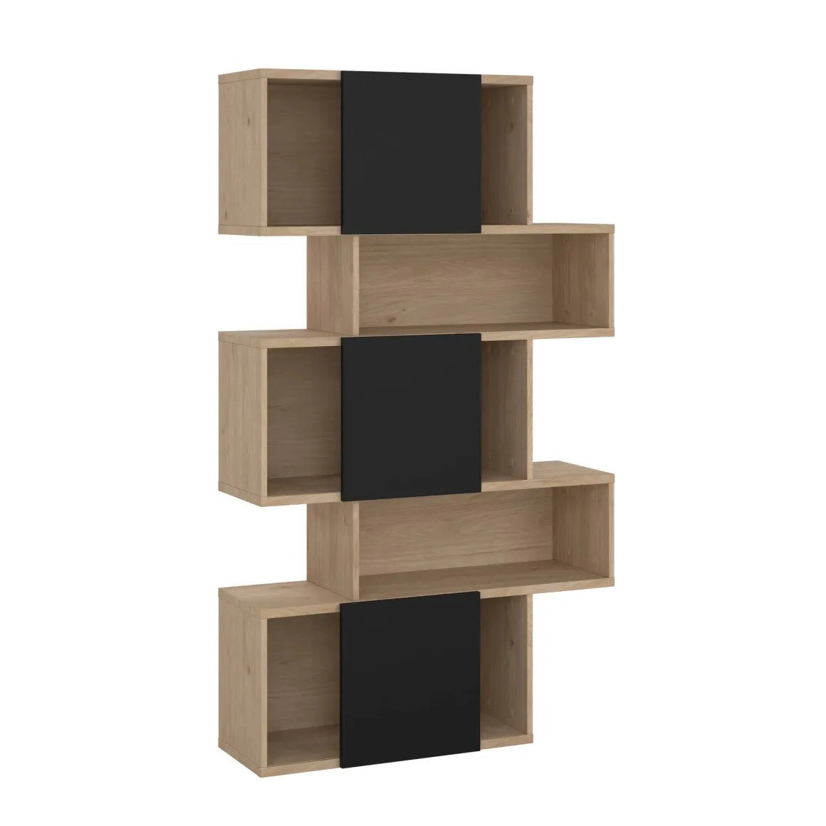 Libreria verticale rovere e nera 95x166h cm - Acetosella