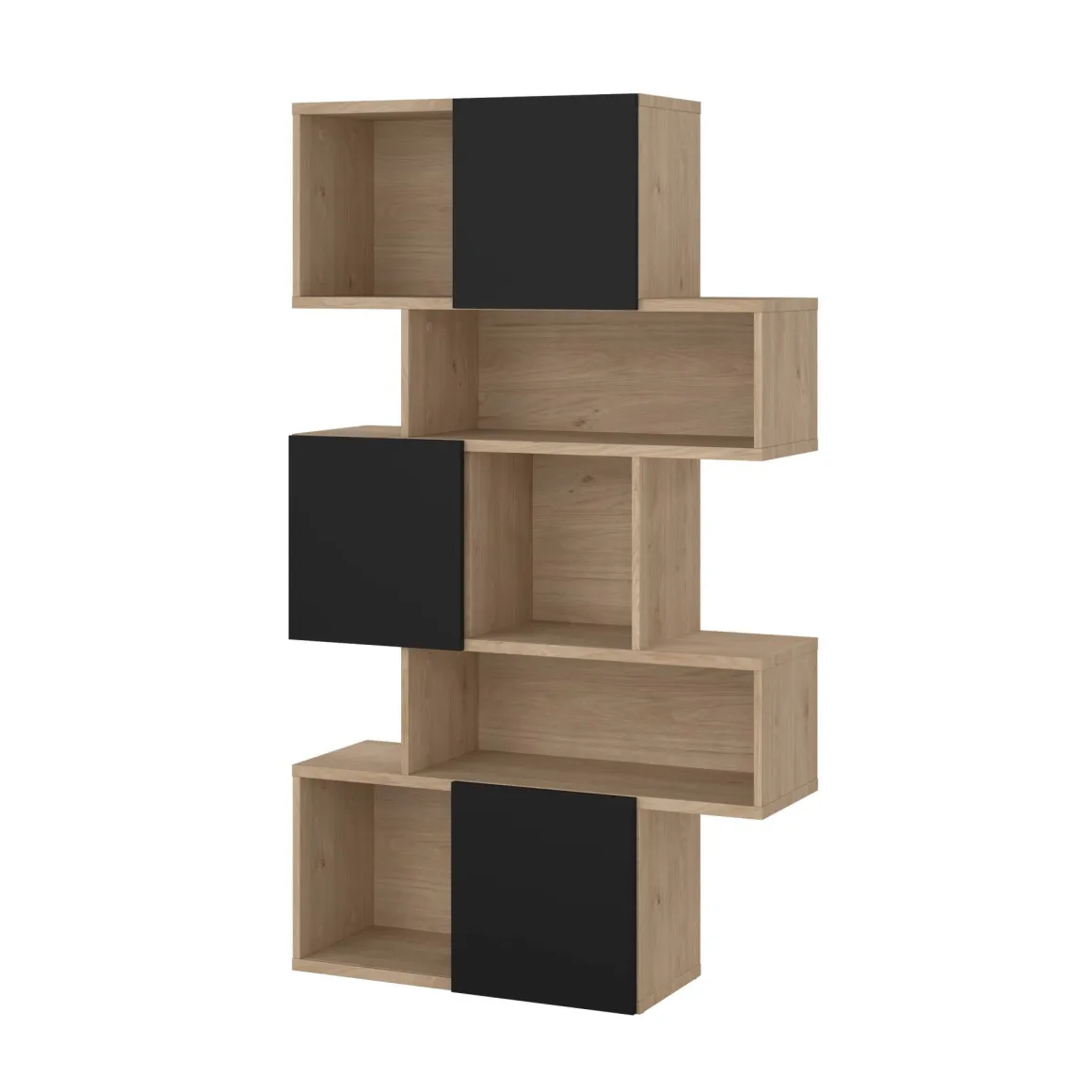 Libreria verticale rovere e nera 95x166h cm - Acetosella